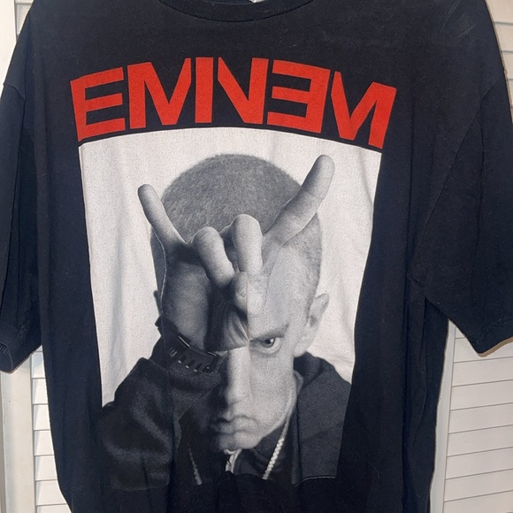 Eminem Size 2X The Monster Tour 2014 Band Tee Black Devil Horn Rap Concert - Picture 2 of 2